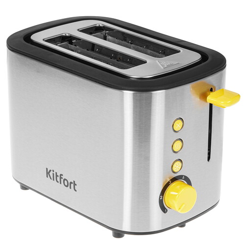 Купить Тостер Kitfort КТ-6027 серебристый  9035430. Характеристики, отзывы и цены в Донецке