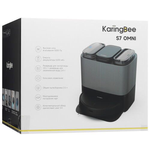 Купить Робот-пылесос KaringBee S7 OMNI черный  5465441. Характеристики, отзывы и цены в Донецке