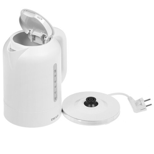 Купить Электрочайник DEXP EK-P18W белый  9051405. Характеристики, отзывы и цены в Донецке