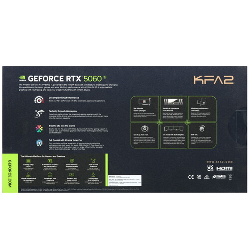 Купить Видеокарта KFA2 GeForce RTX 5060 Ti X-series OC 3FAN RGB Black  5632493. Характеристики, отзывы и цены в Донецке