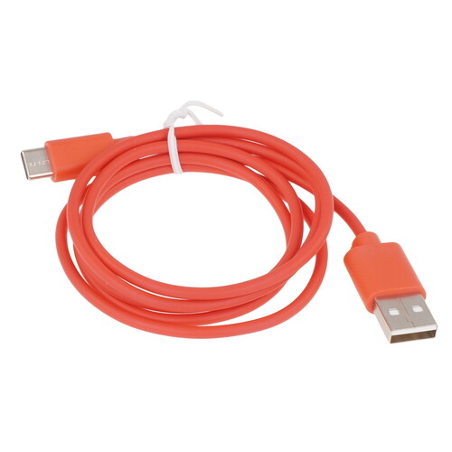 Купить Кабель круглый AKAI USB Type-C - USB 2.0 Type-A красный 1 м  9221297. Характеристики, отзывы и цены в Донецке
