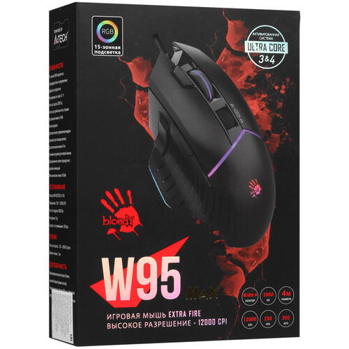Купить Мышь проводная A4Tech Bloody W95 Max  5402110. Характеристики, отзывы и цены в Донецке