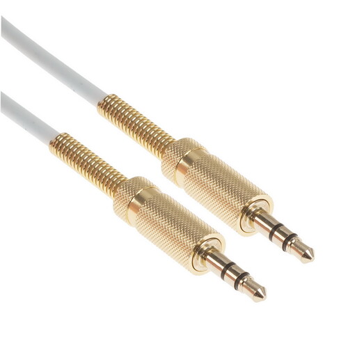 Купить Кабель   Hoco jack 3.5 мм - jack 3.5 мм белый  9238007. Характеристики, отзывы и цены в Донецке