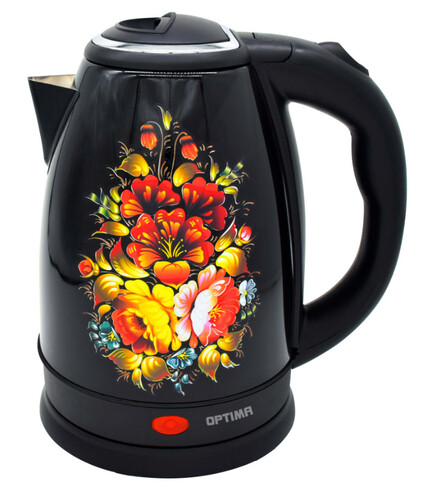 Купить Электрочайник OPTIMA EK-1801KH черный  9208662. Характеристики, отзывы и цены в Донецке