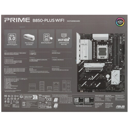 Купить Материнская плата ASUS PRIME B850-PLUS WIFI  5625203. Характеристики, отзывы и цены в Донецке