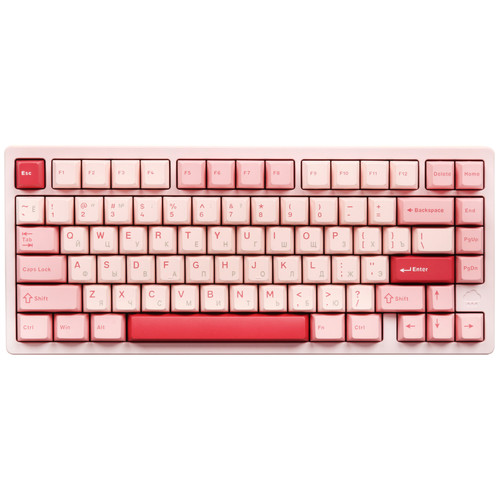 Купить Клавиатура  проводная + беспроводная WOBKEY Rainy75 Pro цвет розовый  5650067. Характеристики, отзывы и цены в Донецке