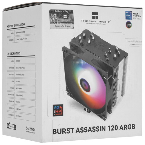 Купить Кулер для процессора Thermalright Burst Assassin 120 ARGB  5615432. Характеристики, отзывы и цены в Донецке