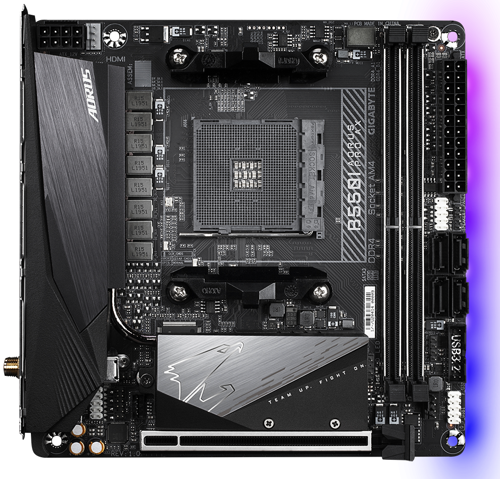 Купить Материнская плата GIGABYTE B550I AORUS PRO AX  1663769. Характеристики, отзывы и цены в Донецке