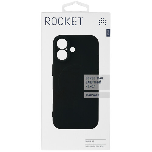 Купить Накладка  Rocket Sense Mag для Apple iPhone 17 черный  5639054. Характеристики, отзывы и цены в Донецке