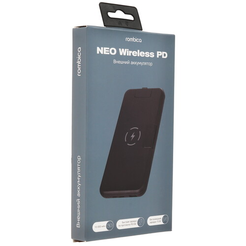 Купить Портативный аккумулятор Rombica NEO Wireless PD черный  9153285. Характеристики, отзывы и цены в Донецке