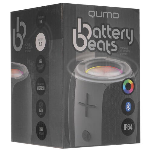 Купить Портативная колонка QUMO BatteryBeats ВТ 0050, черный  4833599. Характеристики, отзывы и цены в Донецке