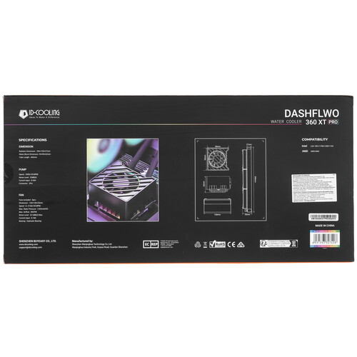 Купить Система охлаждения ID-COOLING DASHFLOW 360 XT PRO черная  5486002. Характеристики, отзывы и цены в Донецке