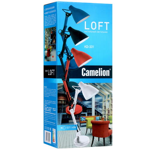 Купить Настольный светильник Camelion KD-331 C01 белый  5337752. Характеристики, отзывы и цены в Донецке