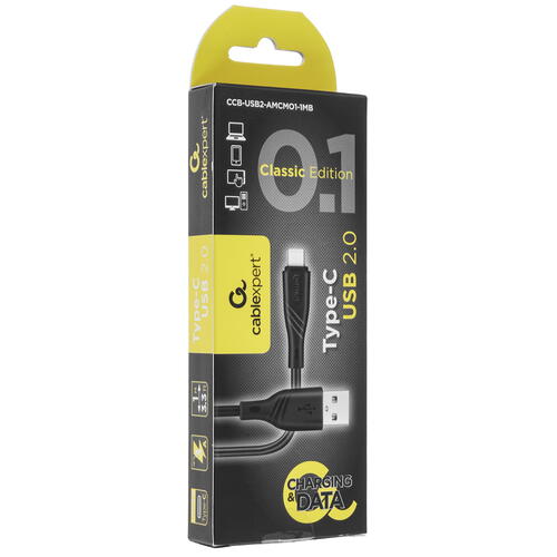 Купить Кабель круглый Cablexpert USB Type-C - USB 2.0 Type-A черный 1 м  5452412. Характеристики, отзывы и цены в Донецке