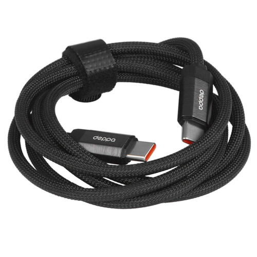 Купить Кабель круглый DEPPA USB Type-C - USB Type-C черный 1.2 м  9113438. Характеристики, отзывы и цены в Донецке