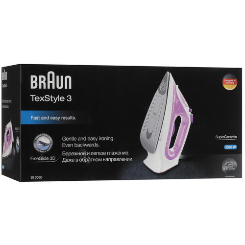 Купить Утюг Braun TexStyle 3 SI3030PU розовый  5423936. Характеристики, отзывы и цены в Донецке