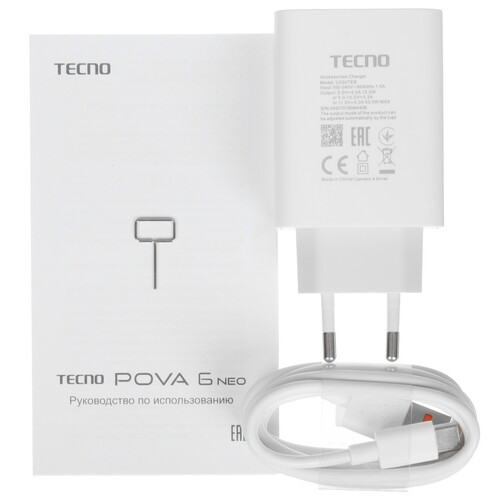 Купить 6.8" Смартфон Tecno POVA 6 Neo 128 ГБ зеленый  5456313. Характеристики, отзывы и цены в Донецке