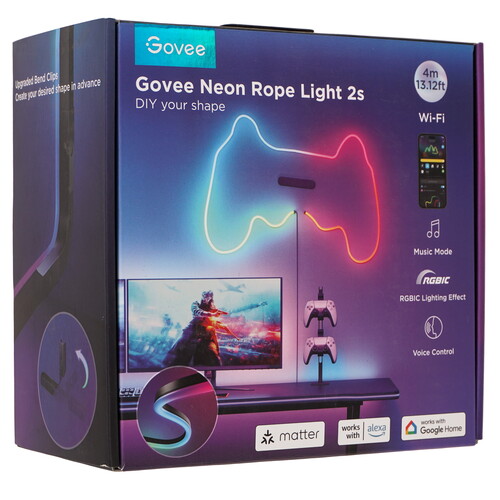 Купить Умная неоновая лента Govee Preinstalled Strip Light 4m H61D4C11 RGBIC, 4 м  5488142. Характеристики, отзывы и цены в Донецке
