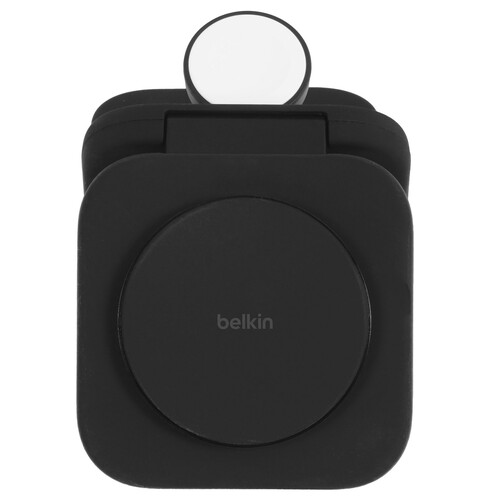 Купить Беспроводное зарядное устройство Belkin 3-in-1 Magnetic Wireless Charging Travel Pad with Qi2 черный  5637436. Характеристики, отзывы и цены в Донецке