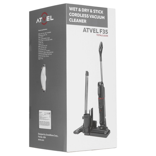 Купить Моющий пылесос вертикальный   Atvel F35 TotalClean  серый  9252903. Характеристики, отзывы и цены в Донецке