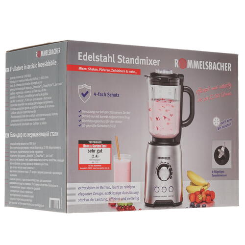 Купить Блендер стационарный Rommelsbacher MX 1250 серебристый  5315596. Характеристики, отзывы и цены в Донецке