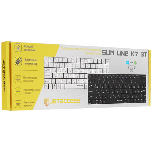 Купить Клавиатура  беспроводная JETACCESS SlimLine K7 BT  4723462. Характеристики, отзывы и цены в Донецке