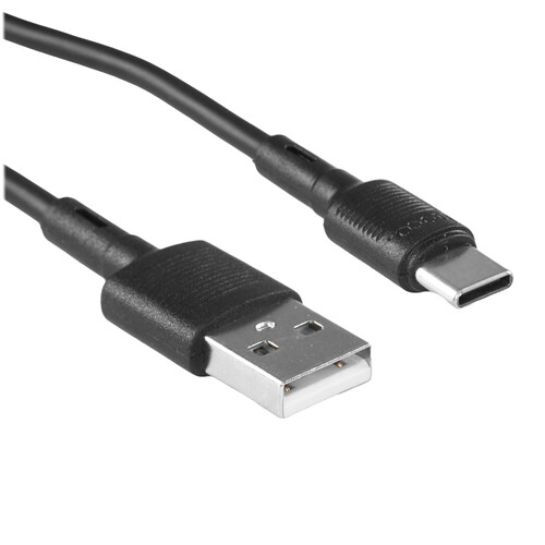 Купить Кабель круглый Hoco USB Type-C - USB 2.0 Type-A черный 1 м  5475043. Характеристики, отзывы и цены в Донецке