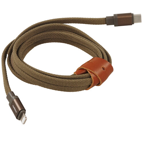 Купить Кабель плоский Rombica Lightning 8-pin MFI - USB Type-C коричневый 1.5 м  9152823. Характеристики, отзывы и цены в Донецке
