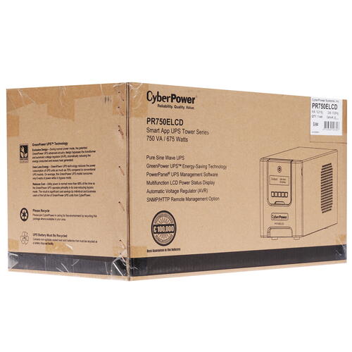 Купить ИБП CyberPower PR750ELCD  1097662. Характеристики, отзывы и цены в Донецке