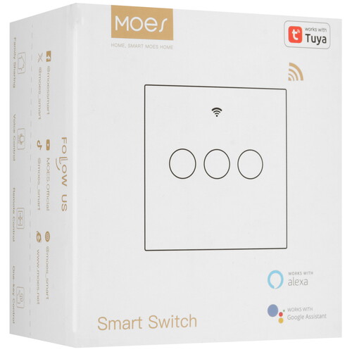 Купить Умный выключатель MOES ZigBee 2 Way Light Switch  5608704. Характеристики, отзывы и цены в Донецке