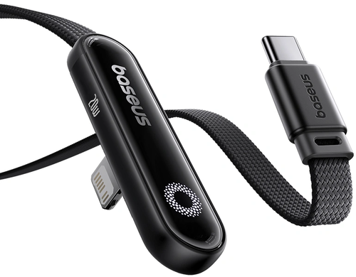 Купить Кабель плоский Baseus Lightning 8-pin - USB Type-C черный 1 м  5627640. Характеристики, отзывы и цены в Донецке
