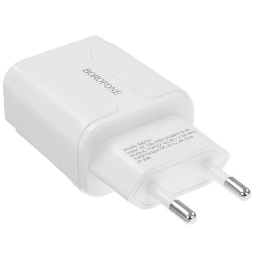 Купить Сетевое зарядное устройство Borofone BA37A Speedy белый  5367528. Характеристики, отзывы и цены в Донецке