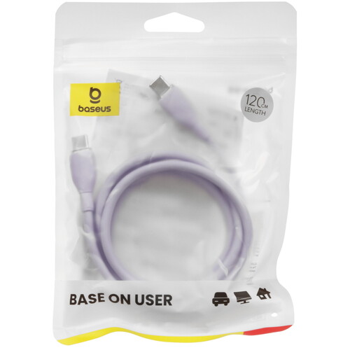 Купить Кабель круглый Baseus USB Type-C - USB Type-C фиолетовый 1.2 м  5627491. Характеристики, отзывы и цены в Донецке