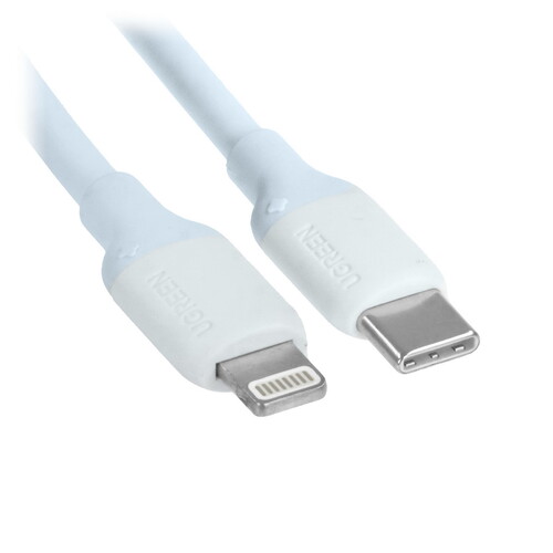 Купить Кабель круглый Ugreen Lightning 8-pin MFI - USB Type-C голубой 1 м  9983420. Характеристики, отзывы и цены в Донецке