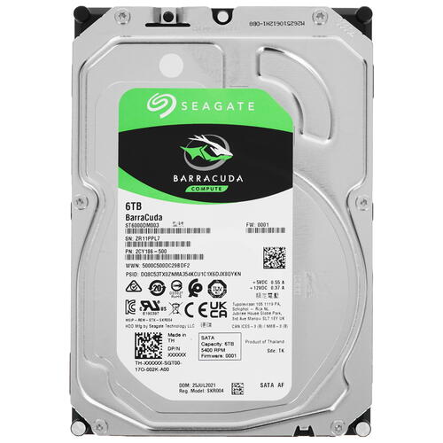 Купить 6 ТБ Жесткий диск Seagate BarraCuda [ST6000DM003]  5051809. Характеристики, отзывы и цены в Донецке