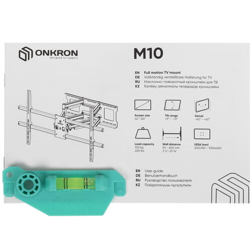 Купить Кронштейн для ТВ ONKRON М10-В черный  5470597. Характеристики, отзывы и цены в Донецке