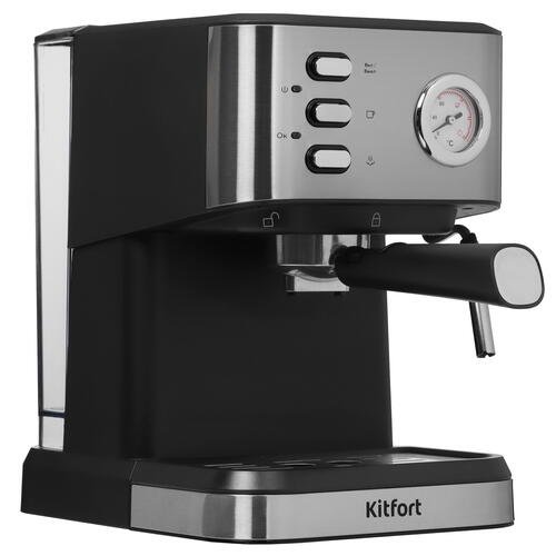 Купить Кофеварка рожковая Kitfort KT-7293 черный  9067179. Характеристики, отзывы и цены в Донецке