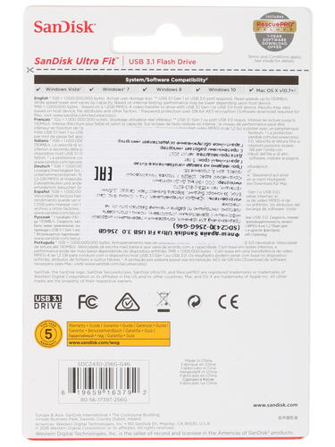 Купить Память USB Flash 256 ГБ SanDisk Ultra Fit [SDCZ430-256G-G46]  1236140. Характеристики, отзывы и цены в Донецке