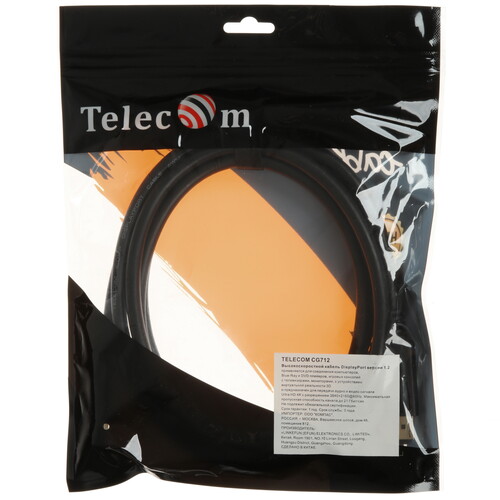 Купить Кабель  Telecom DisplayPort - DisplayPort, 2 м  9190104. Характеристики, отзывы и цены в Донецке