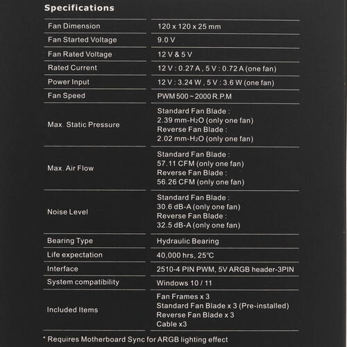 Купить Комплект вентиляторов Thermaltake SWAFAN EX12 ARGB  5425825. Характеристики, отзывы и цены в Донецке