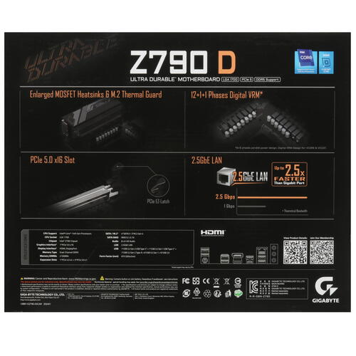 Купить Материнская плата GIGABYTE Z790 D  5449635. Характеристики, отзывы и цены в Донецке