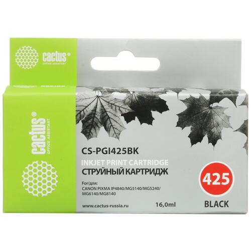 Купить Картридж Cactus CS-PGI425BK черный  6605392. Характеристики, отзывы и цены в Донецке
