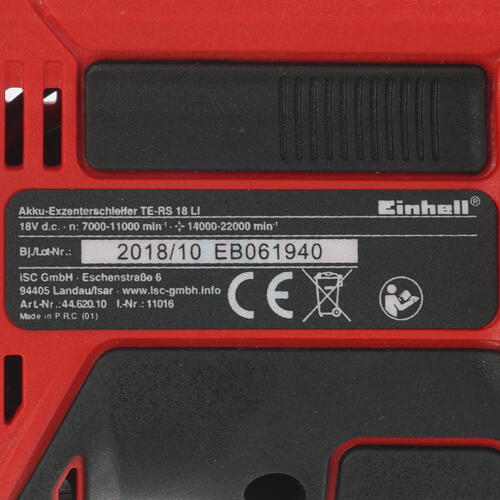 Купить Эксцентриковая шлифмашинка Einhell TE-RS 18 Li-Solo Power X Change 18V  , Без ЗУ, Без АКБ  8119201. Характеристики, отзывы и цены в Донецке