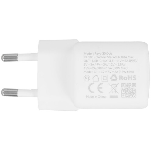 Купить Сетевое зарядное устройство VOLTME Revo 30 Duo белый  9211000. Характеристики, отзывы и цены в Донецке