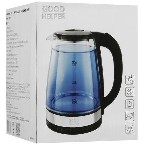 Купить Электрочайник Goodhelper KPG-1810 синий  9304893. Характеристики, отзывы и цены в Донецке