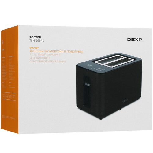 Купить Тостер DEXP TSM-D90RD черный  5419171. Характеристики, отзывы и цены в Донецке