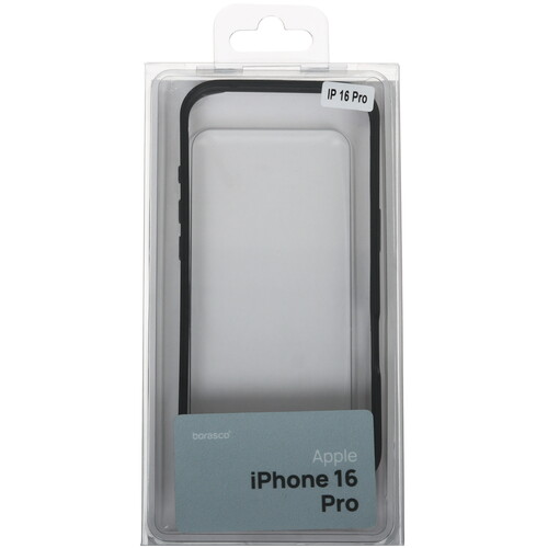 Купить Бампер  BoraSCO для Apple iPhone 16 Pro черный  5490099. Характеристики, отзывы и цены в Донецке