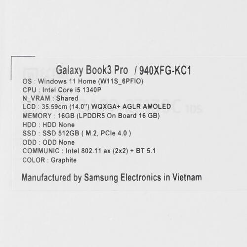 14" Ноутбук Samsung Book3 Pro NP940 серый Купить 14" Ноутбук Samsung Book3 Pro NP940 серый  5406889. Характеристики, отзывы и цены в Донецке