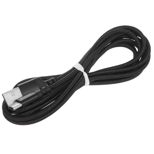 Купить Кабель круглый Hoco USB Type-C - USB 2.0 Type-A черный 2 м  5452403. Характеристики, отзывы и цены в Донецке