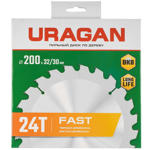 Купить Диск пильный Uragan 36800-200-32-24_z01  9107388. Характеристики, отзывы и цены в Донецке